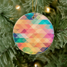 Farbiges Abstrakt geometrisches Muster Keramik Ornament