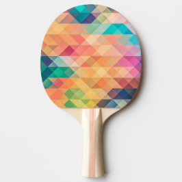 Farbiges Abstrakt geometrisches Muster Tischtennis Schläger