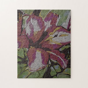 farbiges abstraktes Bild der Blume der Rotlilie