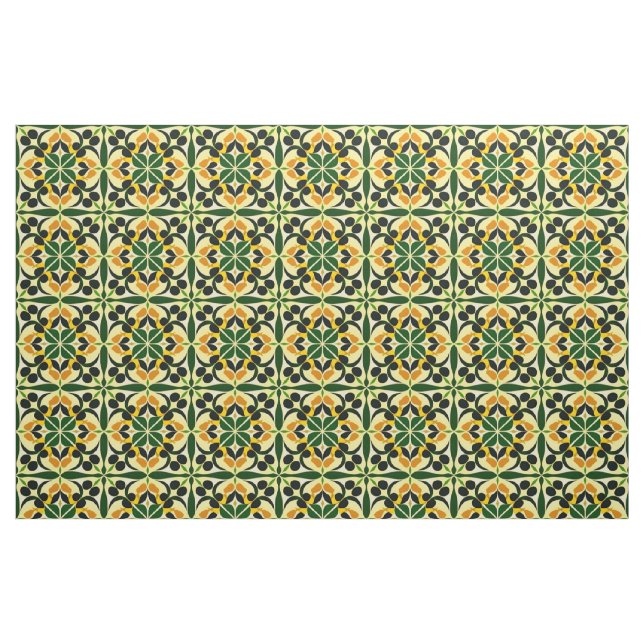 Farbiges Abstraktes Blumenmuster Stoff (Fat Quarter (45,7 x 55,9 cm))