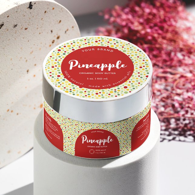 Farbiges Abstraktes Circle Cosmetic Jar Lid Label Runder Aufkleber (Von Creator hochgeladen)