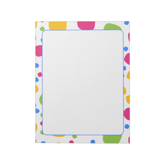 Farbiges Abstraktes Formularmuster Editor Notizblock (Rotiert)