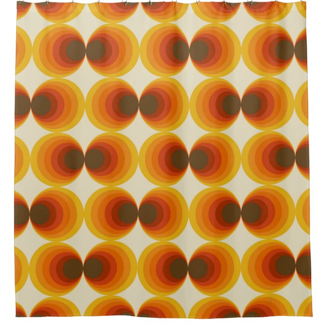 Farbiges Abstraktes geometrisches Muster der Retro Duschvorhang (Vorderseite)