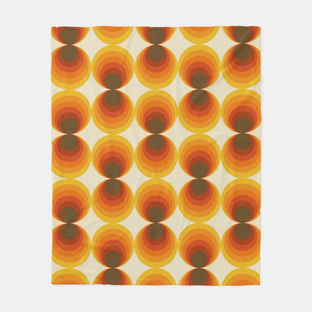 Farbiges Abstraktes geometrisches Muster der Retro Fleecedecke (Vorderseite)