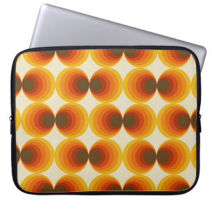Farbiges Abstraktes geometrisches Muster der Retro Laptopschutzhülle