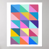 Farbiges Abstraktes geometrisches Triangle-Patchwo