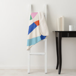 Farbiges Abstraktes geometrisches Zickzack Muster Sherpadecke