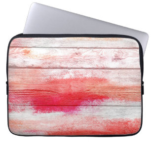 Farbiges Abstraktes Holz #9 Laptopschutzhülle