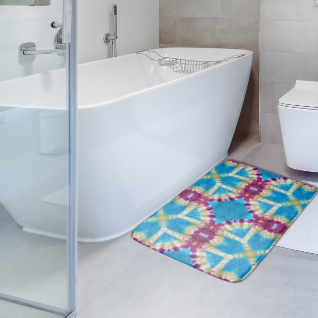 Farbiges Abstraktes Kaleidoskop Gefärbte Krawatte  Badematte (Von Creator hochgeladen)