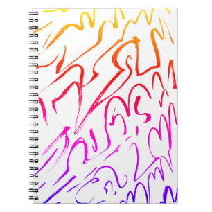 Farbiges Abstraktes Line Art Notebook Notizblock