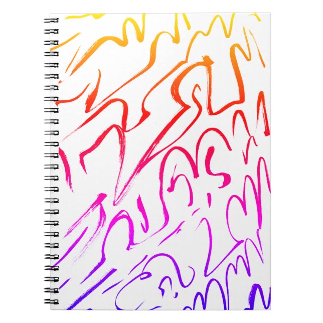 Farbiges Abstraktes Line Art Notebook Notizblock (Vorderseite)