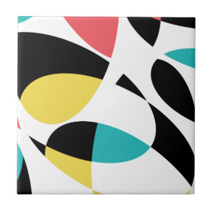 Farbiges, abstraktes, modernes, lustiges geometris fliese