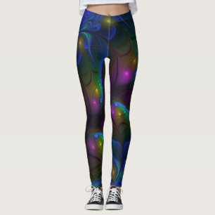 Farbiges Abstraktes, modernes, trendiges Fraktal Leggings