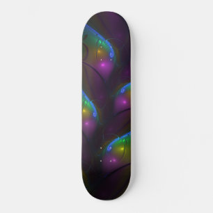 Farbiges Abstraktes, modernes, trendiges Fraktal Skateboard