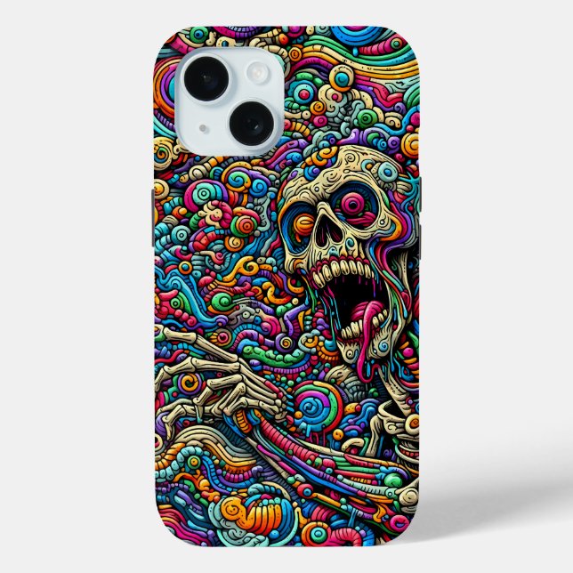 Farbiges Abstraktes Monster Case-Mate iPhone Hülle (Rückseite)