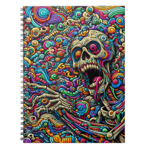 Farbiges Abstraktes Monster Notizblock
