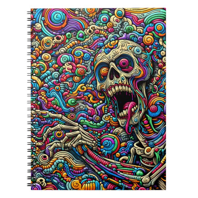 Farbiges Abstraktes Monster Notizblock (Vorderseite)