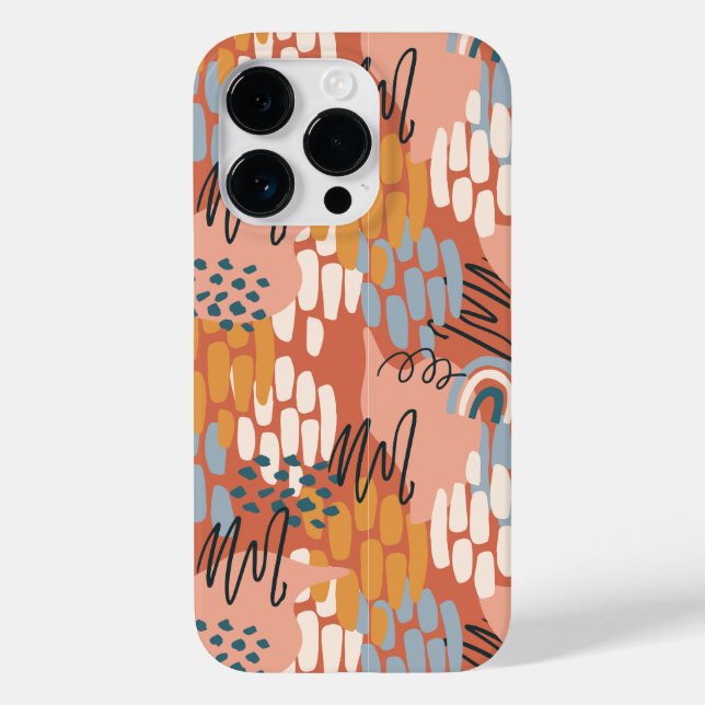 farbiges abstraktes Mosaik Case-Mate iPhone 14 Pro Hülle (Rückseite)