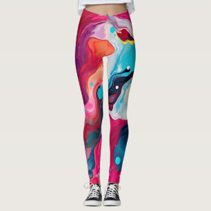 Farbiges abstraktes Muster Leggings