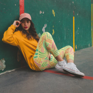 Farbiges abstraktes Muster Leggings