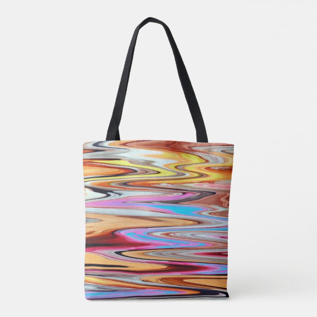 Farbiges abstraktes Muster Tasche (Rückseite)
