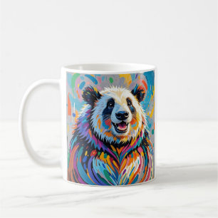 Farbiges abstraktes panda tierisches Design Kaffeetasse