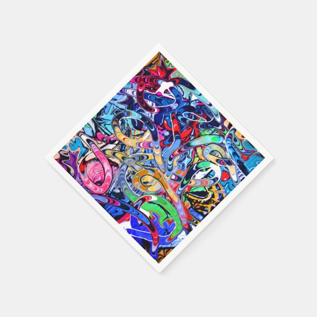 Farbiges abstraktes Party Serviette (Ecke)