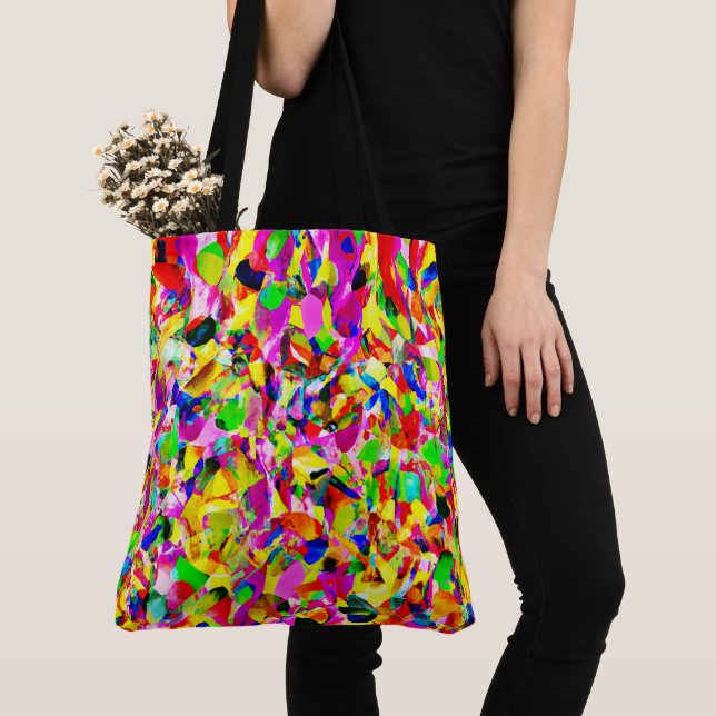 Farbiges Abstraktes Spektrummuster Tasche (Von Nahem)