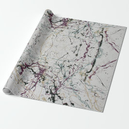 Farbiges Abstraktes Spritzer-Lackpapier Geschenkpapier