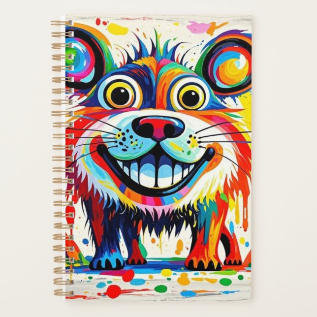 Farbiges abstraktes Tierkunstdesign Planer (Vorderseite)