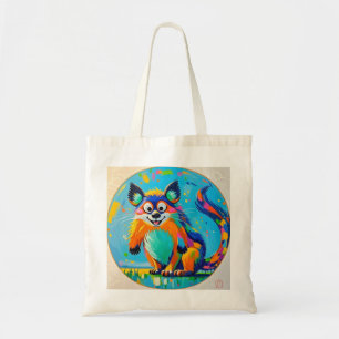 Farbiges abstraktes Tierkunstdesign Tragetasche