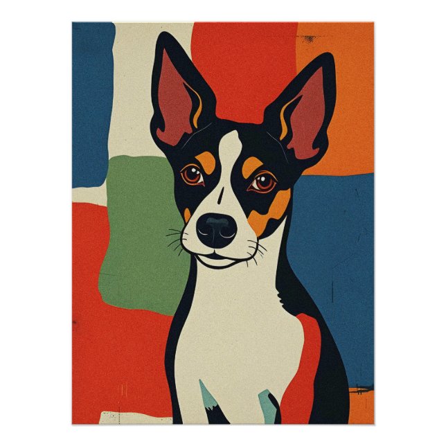 Farbiges Abstraktes Tierkunstposter Poster (Vorderseite)