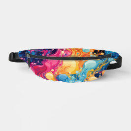 Farbiges Abstraktes Wellenmuster Bauchtasche