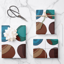 Farbiges Achatstein-Kristallmuster Geschenkpapier Set