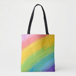 Farbiges Acrylic Wasserfarbenragenbogen-Muster | Tasche