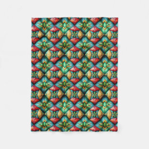 Farbiges afrikanisch Inspiriertes geometrisches Mo Fleecedecke