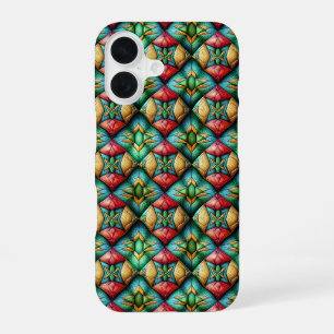 Farbiges afrikanisch Inspiriertes geometrisches Mo iPhone 16 Hülle