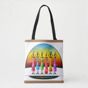 Farbiges afrikanisches Frauendesign Tasche