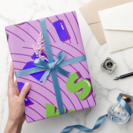 Farbiges Alphabet Fun Wrapping Paper Geschenkpapier