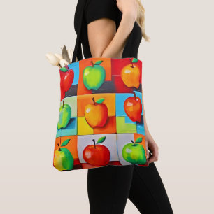 Farbiges Apple Grid Tasche