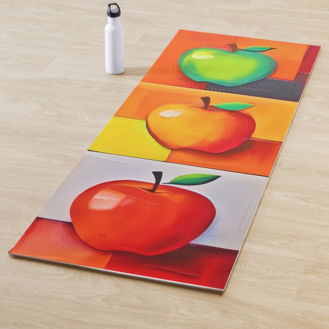 Farbiges Apple Grid Yogamatte (Beispiel)
