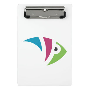 farbiges Aquarienfischdesign Mini Klemmbrett