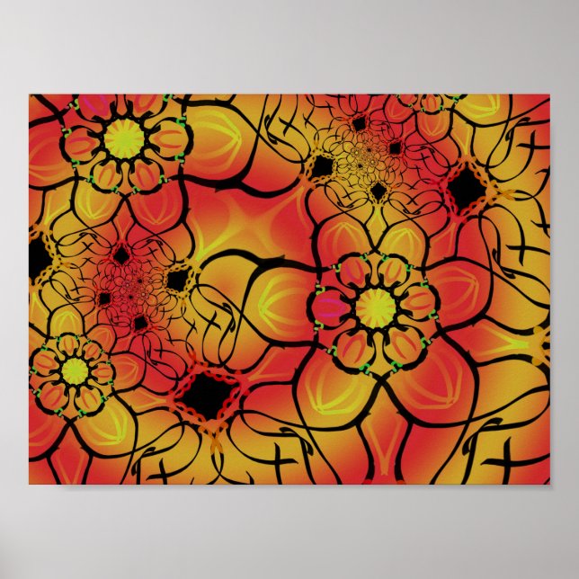 Farbiges Art Poster von Jimette Design. (Vorne)