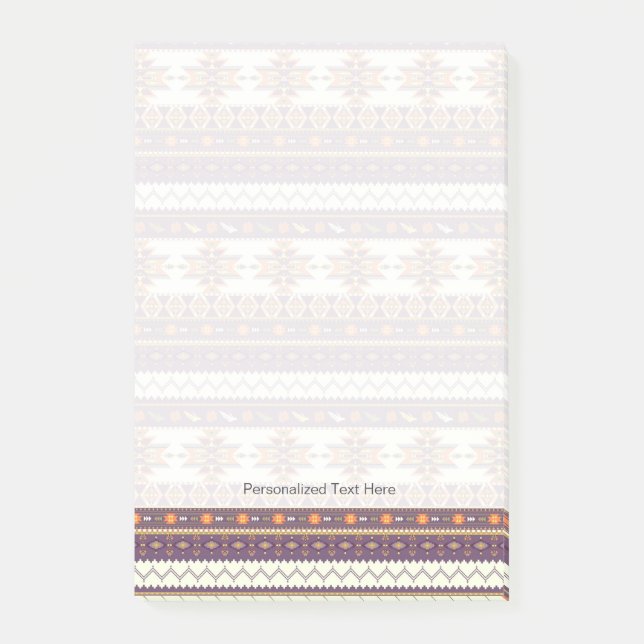 Farbiges Aztec-Muster Post-it Klebezettel (Vorderseite)