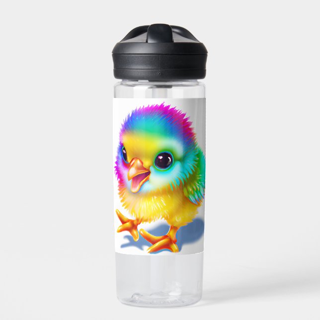 Farbiges Baby Chicken Trinkflasche (Vorderseite)
