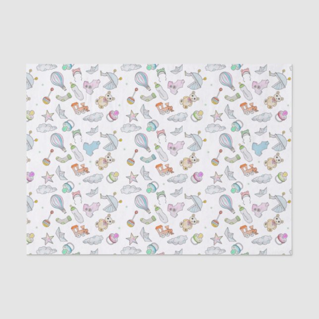 Farbiges Baby Seidenpapier (Vorderseite)