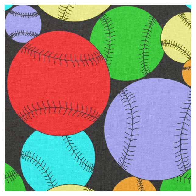 Farbiges Baseball-Muster Stoff (Nahaufnahme)