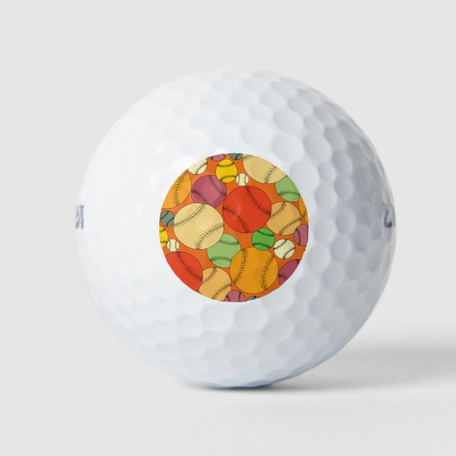 Farbiges Baseballs-Muster Golfball (Vorderseite)