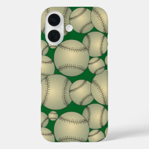 Farbiges Baseballs-Muster iPhone 16 Hülle
