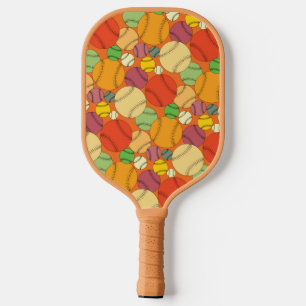Farbiges Baseballs-Muster Pickleball Schläger